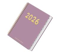 Planificador mensual 2026 de 12 meses, agenda con espiral | Calendario 2026 con resumen semanal y mensual para uso escolar y académico, estudiantes, mujeres y