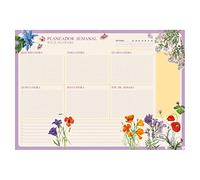 Planificador semanal A3 Wild Flowers - Weekly planner : Planner Sin Fecha en Portugués - Organizador semanal escritorio [54 págs. con Alto Gramaje]