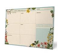 Planificador semanal A4 Botanical - Weekly planner : Planner Sin Fecha en Español - Organizador semanal escritorio [54 págs. con Alto Gramaje]