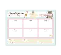Planificador semanal a4 pusheen foodie - weekly planner : planner sin