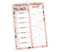 Planificador semanal de comidas, planificador semanal de 52 hojas, organizador de comidas, bloc de notas, para cocina, pared, refrigerador, hogar, compras, cena, familia, mujeres, hombres