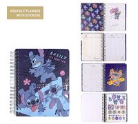 Artesanía Cerdá Planificador semanal Stitch – Libreta de anillas, diseño azul y rosa