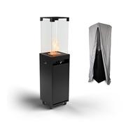 Planika Faro - Estufas de Exterior de Gas para terraza GPL 8KW 55 Horas, Calentador de Patio, Estufa de propan Exterior (Cubierta y regulador incluidos)