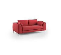 Plano sofá moderno en microfibra técnica desmontable 176 cm rojo