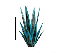 Planta Agave Metálica 35cm Jardín Exterior(blue) | para acero hierro , metálico único, para ideal exteriores, sin mantenimiento, duradero