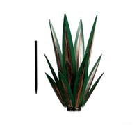 Planta Agave Metálica 35cm Jardín Exterior(Green) | para acero hierro , metálico único, para ideal exteriores, sin mantenimiento, duradero