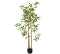 Planta artificial de bambú HOMCOM, árbol artificial de cm de altura con maceta, decoración interior, muy realista XXL