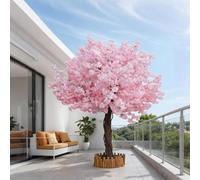 Planta Artificial Grande Exterior Decorativas Árbol De Cerezo Japonés Artificial Árbol de los Deseos Falso Estilo Japonés Ventana para Bodas Eventos Fiestas,01,2x1.3m