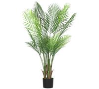 Planta Artificial HOMCOM para Interiores cm, Palmera Artificial con Maceta de Plástico y Copos, Decoración Planta Verde Planta Artificial