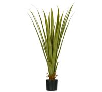 Planta artificial HOMCOM tipo agave en maceta, altura 90 cm, 16 hojas, interior y exterior, gran realismo