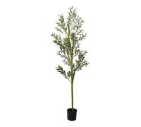 Planta artificial mediterráneo 800 hojas macetero + aceitunas verde