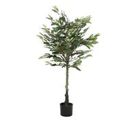vidaXL Árbol ficus artificial 480 hojas verde 130 cm
