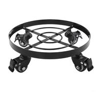 Planta de metales resistentes para carrito con ruedas, base de maceta rodante para macetas grandes, soporte móvil resistente con 4 frenos de bloqueo, plataforma móvil para interiores y exteriores