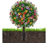 Plantas artificiales de resistentes a la intemperie para exteriores | Árboles artificiales para exteriores, topiario sintético para patio, porche, césped, entrada, pasarela