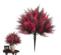 Plantas artificiales para exteriores con estacas | Decoración de topiario de cedro sintético para jardín, plantas artificiales para porche, patio, porche, césped, maceta de flores