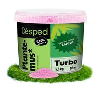 PLANTEMUS Abono Césped Efecto Verde Turbo para 175 m² Microcristales Ultrasolubles | Verde Intenso 7-9 Días | Fertilizante Nitrogenado - Tecnología Alemana 5.5 KG