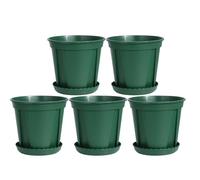 Planter Set - Breathable Flower Pots, 9.45x9.17in Five Piece UV-Resistant Indoor Outdoor Nursery Containers for Orchid Monstera Office Balcony Living Room Bedroom, Household Supplies for Daily
