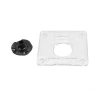 Plantilla de guía de borde de enrutador para Bosch POF 3701 3703 3709 3710, plantilla de recortadora recta de metal con soporte de rueda, accesorio de corte de carpintería de precisión (zócalo)