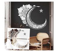 Plantilla decorativa extragrande de luna creciente, 70 x 71 cm, reutilizable, árabe islámico, para dormitorio, sala de estar, decoración de Ramadán