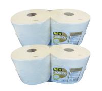 Plasacar S.L.-Pack 4 Unid. Papel Industrial Secamanos Gofrado Celulosa Virgen Peso Bobina 2,2 kg. ref Joker