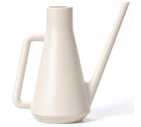 Plastia Regadera Pequeña para Plantas de Interior 1,8 L - Regadera Plantas con Pico Largo para Riego Fácil - Regaderas Jardín de Plástico Reciclado, Marfil