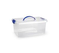 Plastic Forte Caja de Almacenaje 10 Litros Transparente Caja de ordenación de plástico, Contenedor de almacenamiento