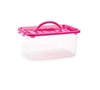 Plastic Forte Caja de Almacenaje 3,5 Litros Transparente Caja de ordenación de plástico, Contenedor de almacenamiento