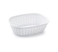 Plastic Forte Cesta Panera Rattán Blanca Rústica