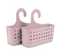 Plastic Forte - Juego de 2 Cestas Organizadoras de Ducha Colgantes. Rosa