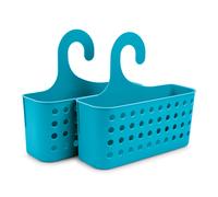 Plastic Forte - Juego de 2 Cestas Organizadoras de Ducha Colgantes. Turquesa