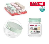 Plastic Forte - Juego de 4 Botes Classic Cuadrados 0.2L. Ideales Despensa. Marrón