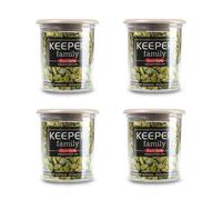 Plastic Forte - Juego de 4 Botes de Cocina Keeper Family 0.25L Ideal Despensa. Marrón