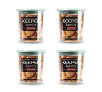 Plastic Forte - Juego de 4 Botes de Cocina Keeper Family 0.25L Ideal Despensa. Verde