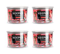 Plastic Forte - Juego de 4 Botes de Cocina Keeper Family 0.5L Ideal Despensa. Marrón