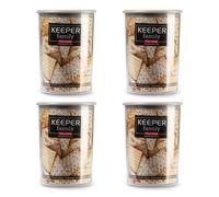 Plastic Forte - Juego de 4 Botes de Cocina Keeper Family 1L Ideal Despensa. Marrón