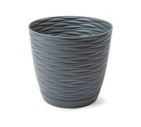 Plastic Forte Maceta Redonda Pequeña Sahara 23cm Plástico Forte - Resistente a la Intemperie Anthracite