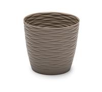 Plastic Forte Maceta Redonda Pequeña Sahara 23cm Plástico Forte - Resistente a la Intemperie Brown