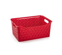 Plastic Forte Nature - Cesta Ordenación Rectangular 6L Ideal Navidad. Granate