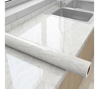 Plástico adhesivo de mármol, papel de contacto for cocina, revestimiento de encimera de papel tapiz, azulejos de pared for pelar y pegar, rollo de Pvc impermeable(Style 1,60cm*10m)