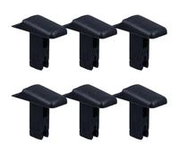 Plástico Botón de Escalera Telescópica Negro 6 Piezas | Instalación Sencilla, Resistencia al Calor y Bajas Temperaturas, Compatible Escalera Simple y Multifunción