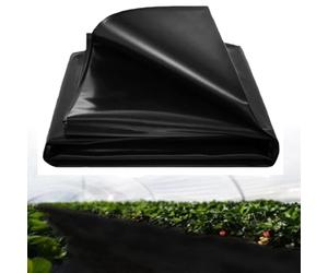 Plastico Invernadero, 2x6 m Malla Antihierbas, Tela Antihierbas Jardin a Prueba de Agua, Resistente al Desgarro Malla Geotextil, Rollo Plástico Invernadero Adecuado para Flores Jardines Invernaderos