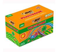 BIC Ceras Plastidecor Kids, formato escuela, lavables y antimanchas, caja x352 surtidas