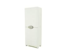 Armario de Almacenamiento Plastiken 4 Estantes 70x45x184 Cm Beige para Hogar, Oficina o Garaje