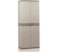 Plastiken Armario alto TITANIO con 2 puertas y 4 estantes Beige y gris pardo