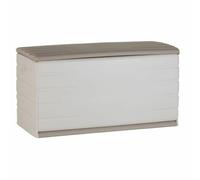 Plastiken Caja de Almacenamiento 350L con Ruedas y Cerradura Beige