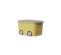 CAJA INFANTIL MULTIUSOS TAPA 58X38X32 CM 45L MOSTAZA