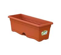 PLASTIKEN Jardinera Plato Integrado 60X20CM Terracota
