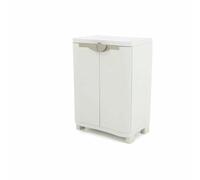 Plastiken M258511 - Medio Armario de Resina 2 estantes Space Saver 100 x 70 x 45 cm