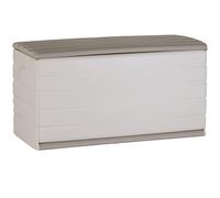 Plastiken Caja de Almacenamiento 350L con Ruedas y Cerradura Beige