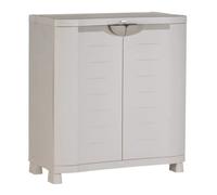 Plastiken Spacesaver 90 Armario bajo con 2 puertas y estantes, Beige